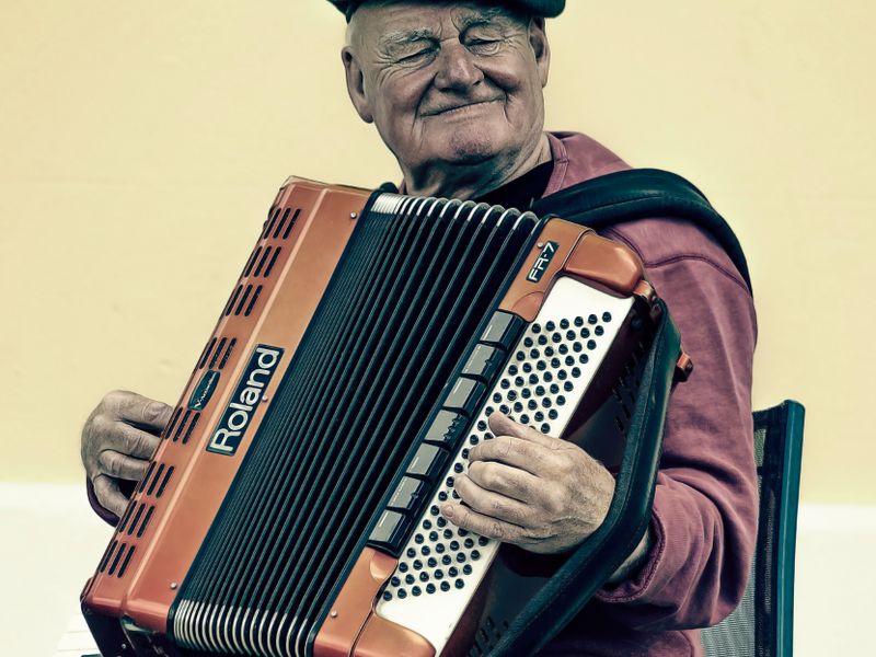 Musiker mit Steirischer Harmonika (Beispiel)